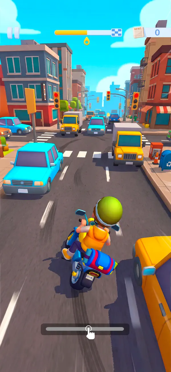 Screenshot #3 pour Paper Boy Race : Jeux de moto