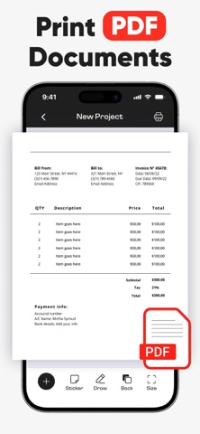 PDF Printer for iPhone · screenshot