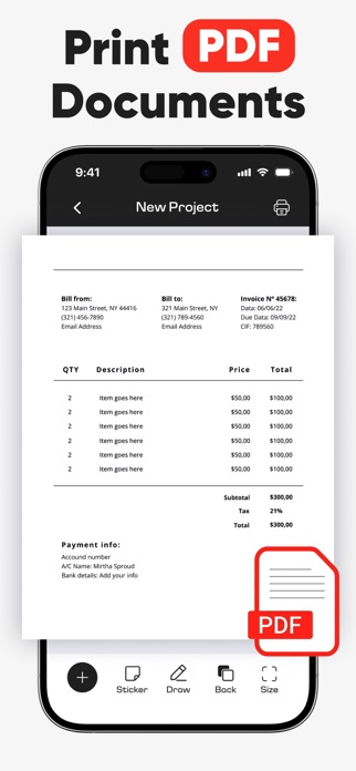 PDF Printer for iPhone · Screenshot 2 of 5