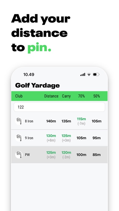 Golf Yardage Screenshot