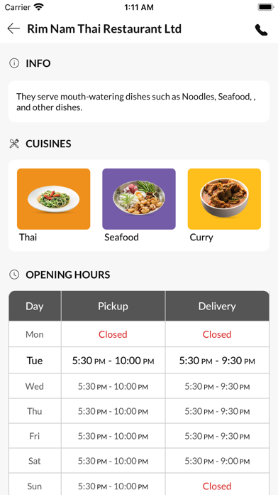 Rim Nam Thai Restaurant Ltd Screenshot