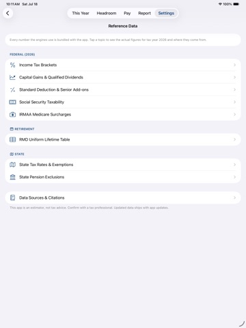 TaxEstimateCalculator iPad screenshot