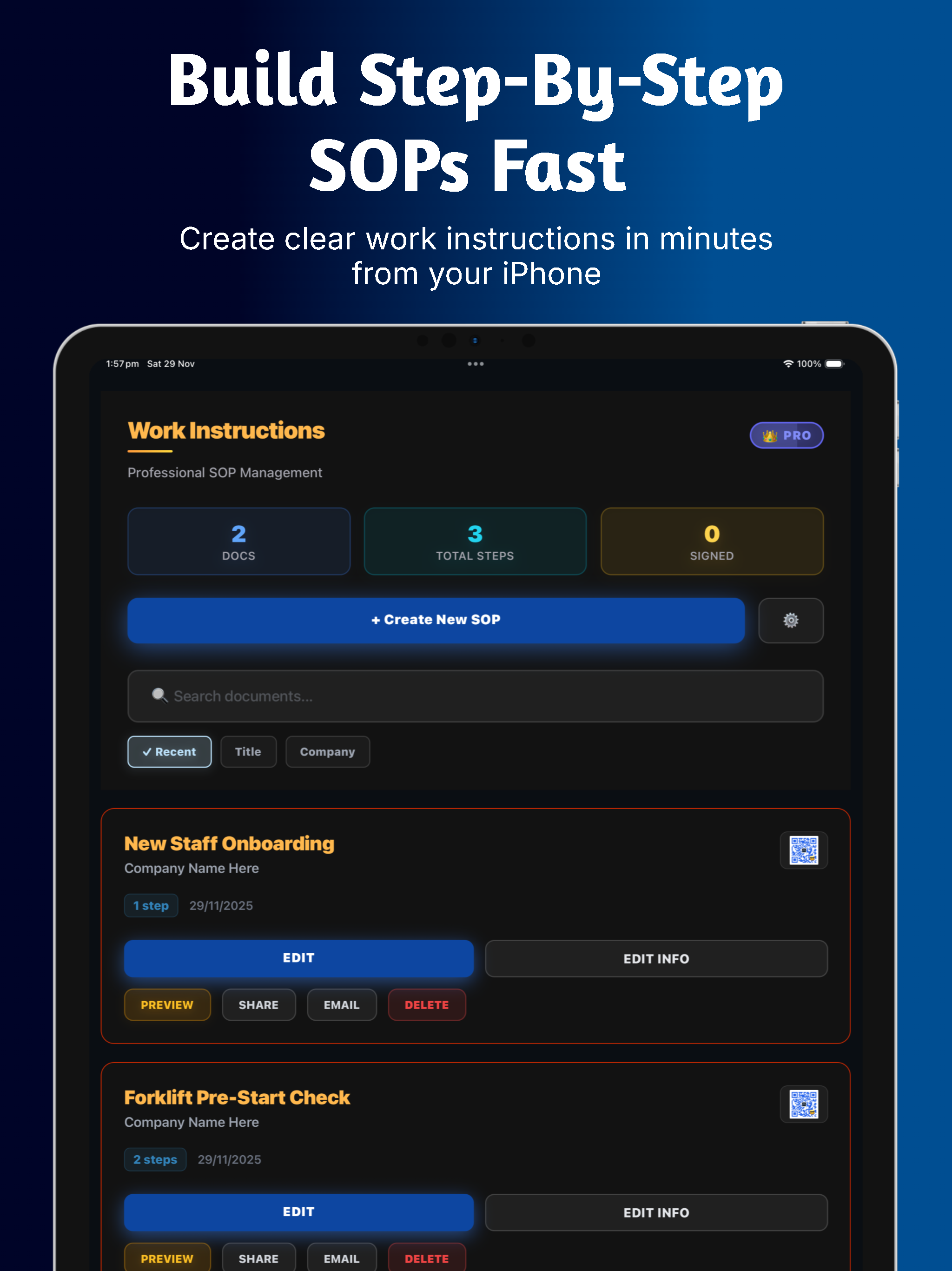 Quick SOP: Work Instructions screenshot 11