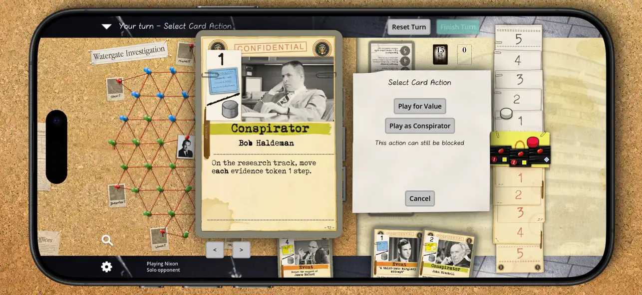 #3. Watergate: The Board Game (iOS) Bởi: Eerko Vissering