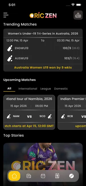 CricZen - Live Cricket screenshot 1