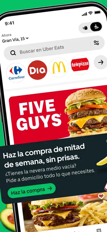 Uber Eats: Comida a domicilio screenshot 1 of 7