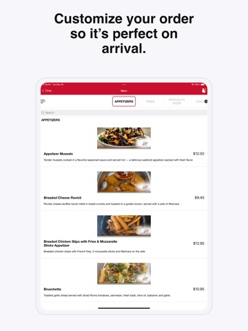 Jenk's Pizza iPad screenshot