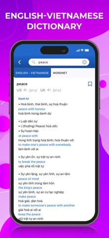 Vietnamese Dictionary PEnglish screenshot 1