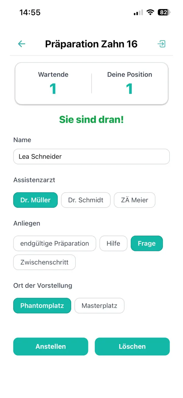 #1. DentQueue (iOS) De: Helge Roepke