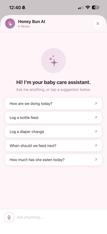 Honey Bun: Baby Tracker iPhone screenshot