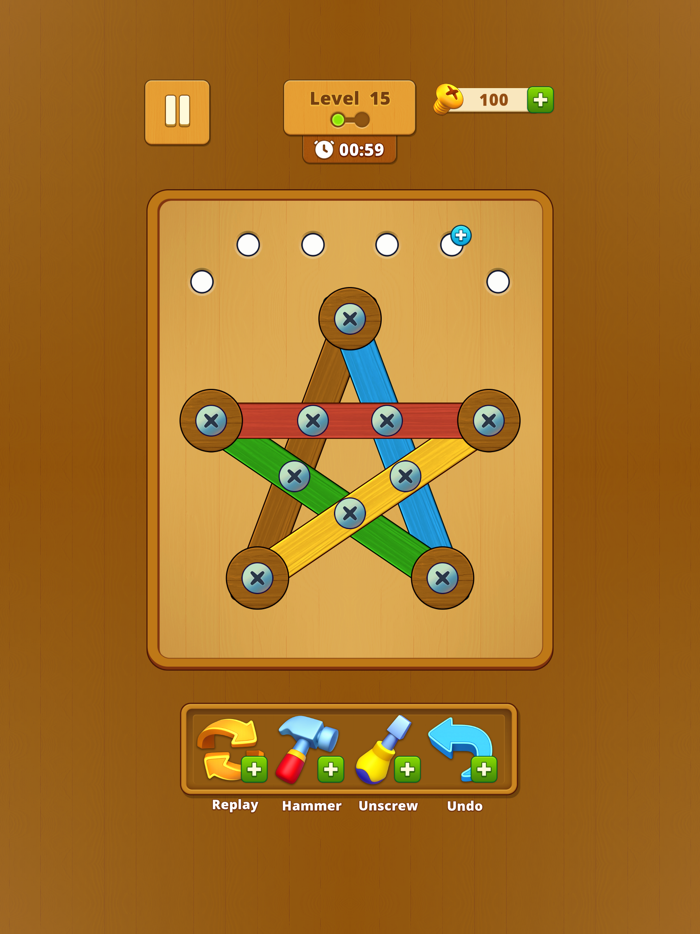 Screw Wood Nuts Bolts Puzzle