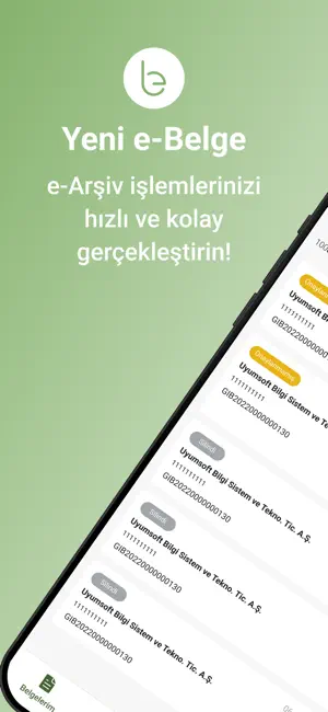 e-Belge: e-Arşiv Fatura screenshot 1