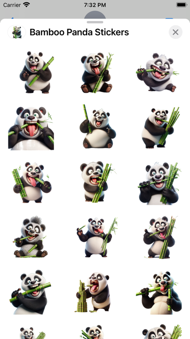 Screenshot #1 pour Bamboo Panda Stickers