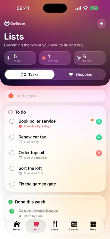 OurSpace Household screenshot 2 of 10