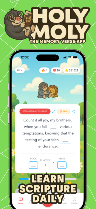 Holy Moly : Memory Verse App Screenshot 1 of 4