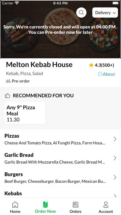 Melton Kebab House. Screenshot