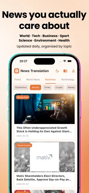 News Translation: English News screenshot 3