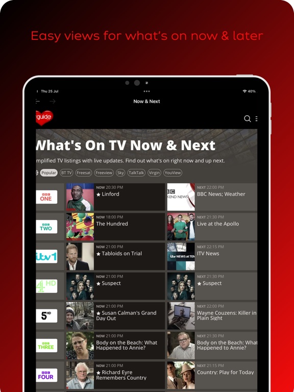 Screenshot #6 pour TV Guide and Listings App