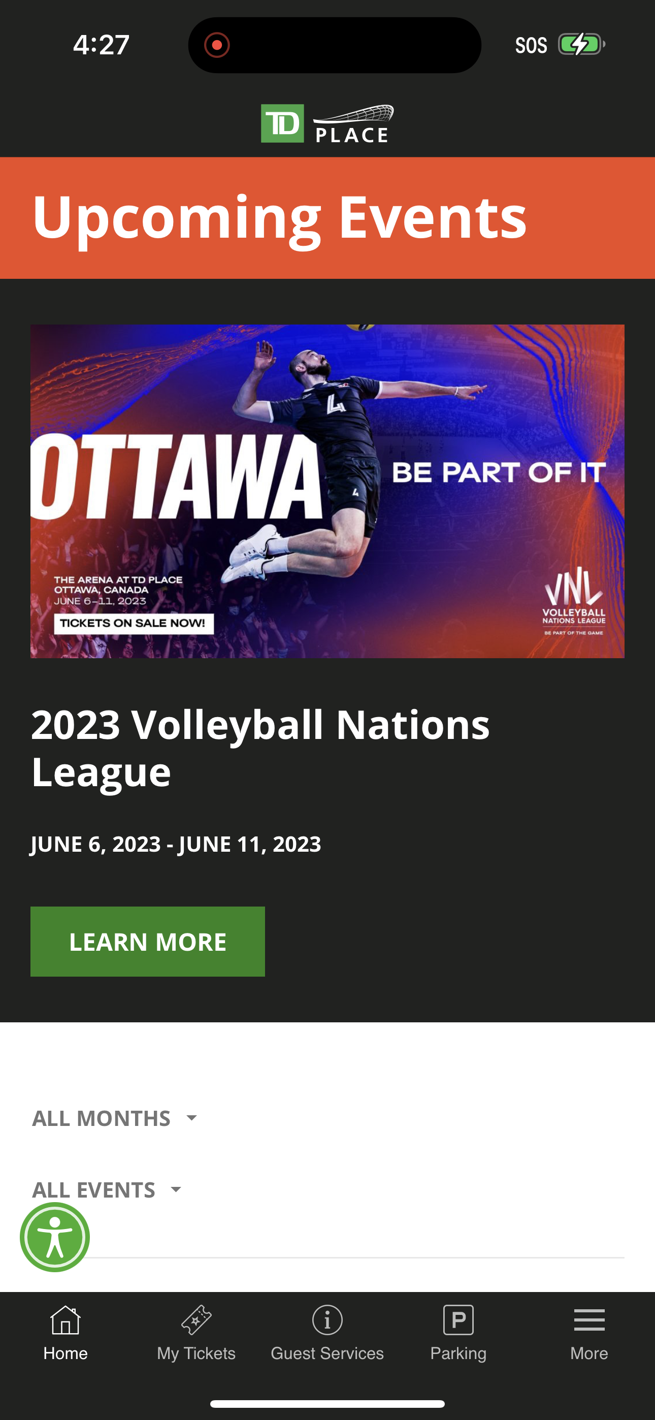 TD Place + Lansdowne App