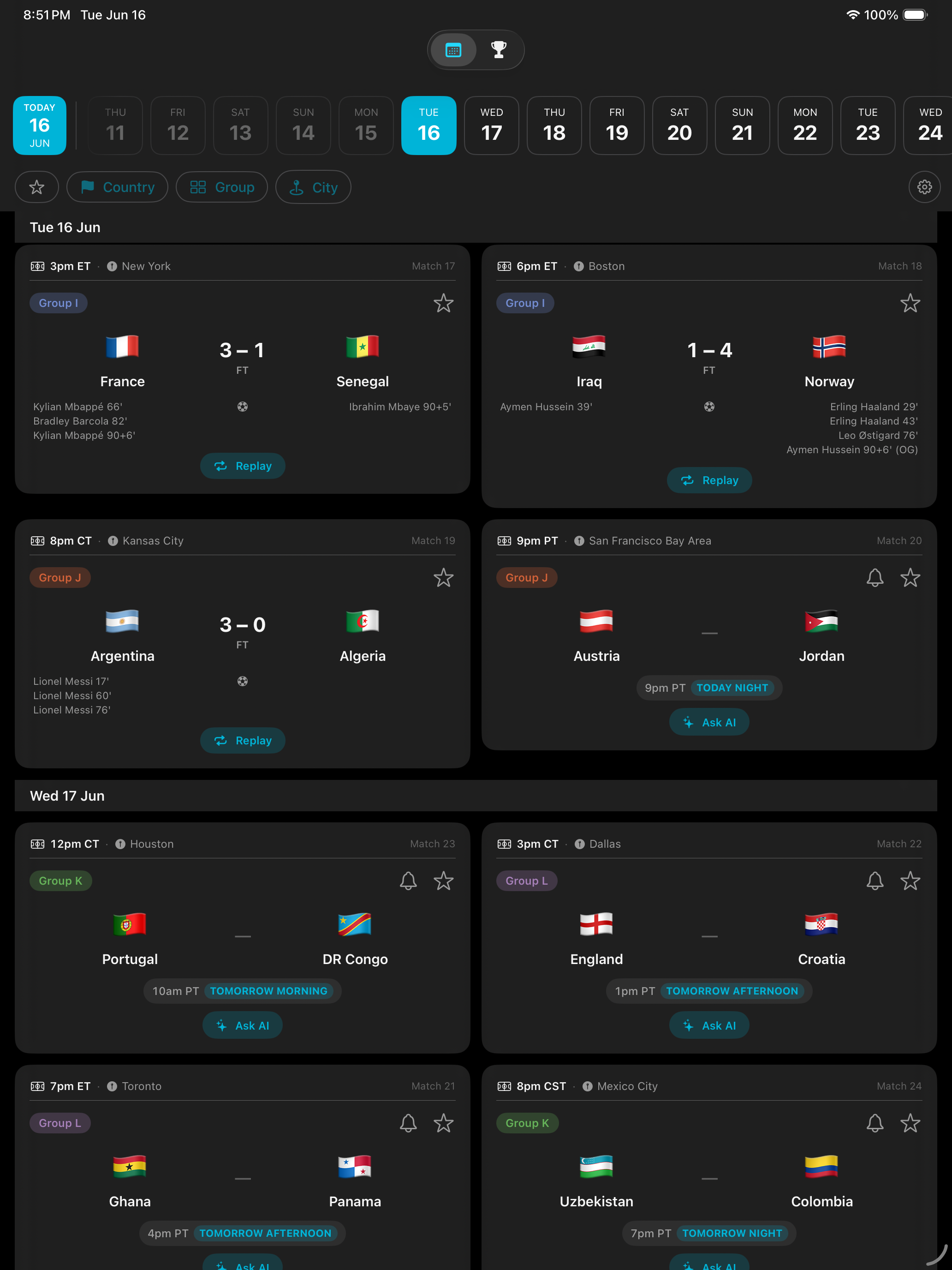 WC Scores screenshot 5