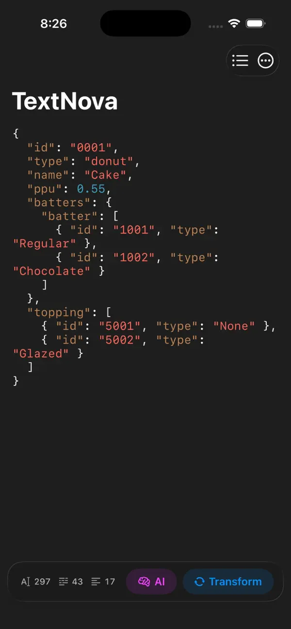 #1. TextNova (iOS) Με: HWAN LEE