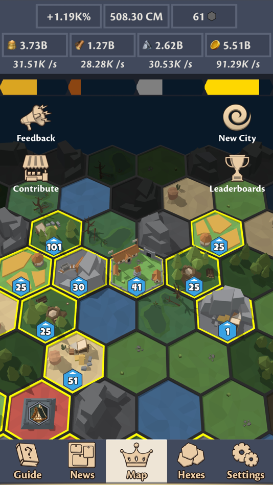 #1. Idle Hex Realms (iOS) 由: Artur Nagy