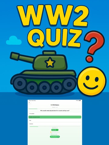 WW2 Quiz iPad screenshot
