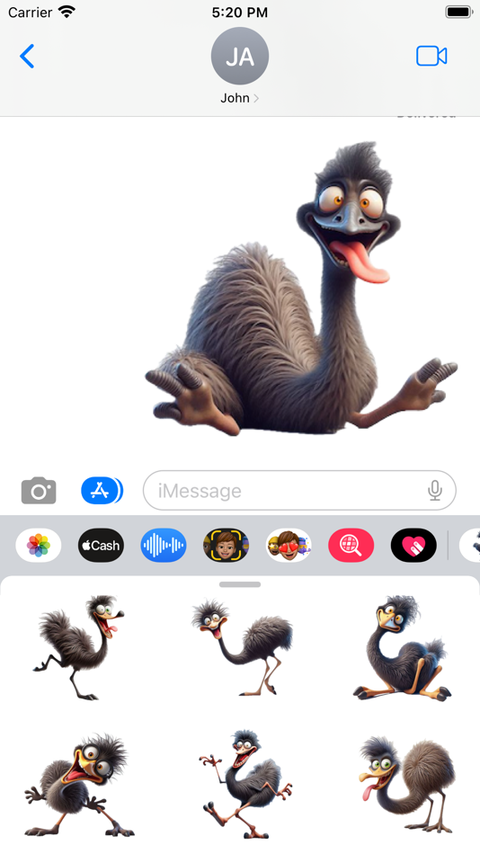 #5. Goofy Emu Stickers (iOS) Podle: Paul Scott