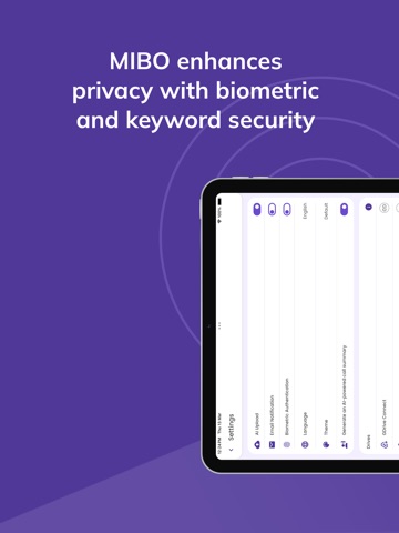MIBO : Privacy Focused AI iPad screenshot