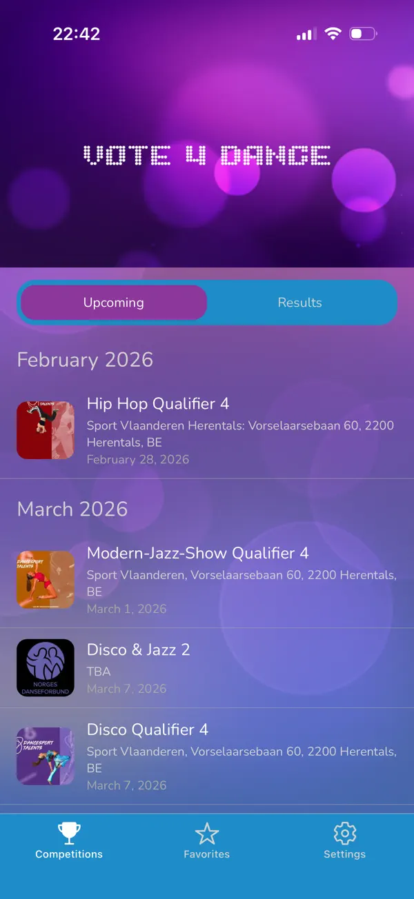 Screenshot #1 pour Vote4Dance