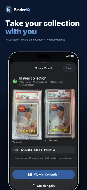 BinderIQ: Card Scanner & Comps screenshot 3