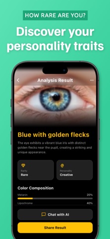 Eye Color Identifier AI Scan iPhone screenshot