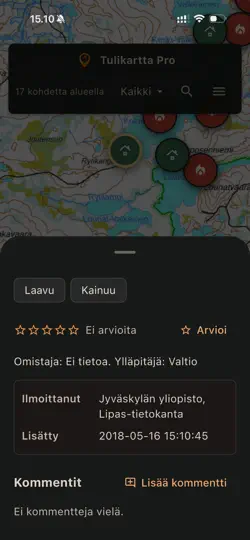Screenshot von Tulikartta Pro auf dem iPhone 2
