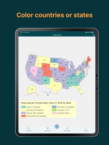MapChart App iPad screenshot