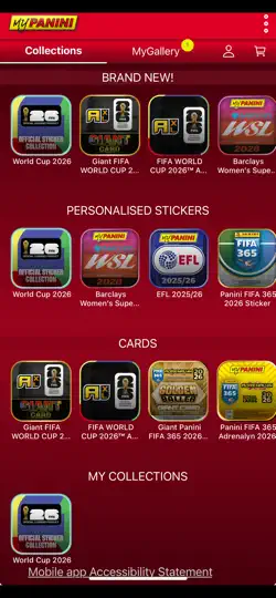 Capture d'écran de MyPanini™ sur iPhone 2