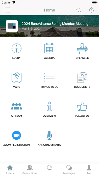 BancAlliance Events Screenshot