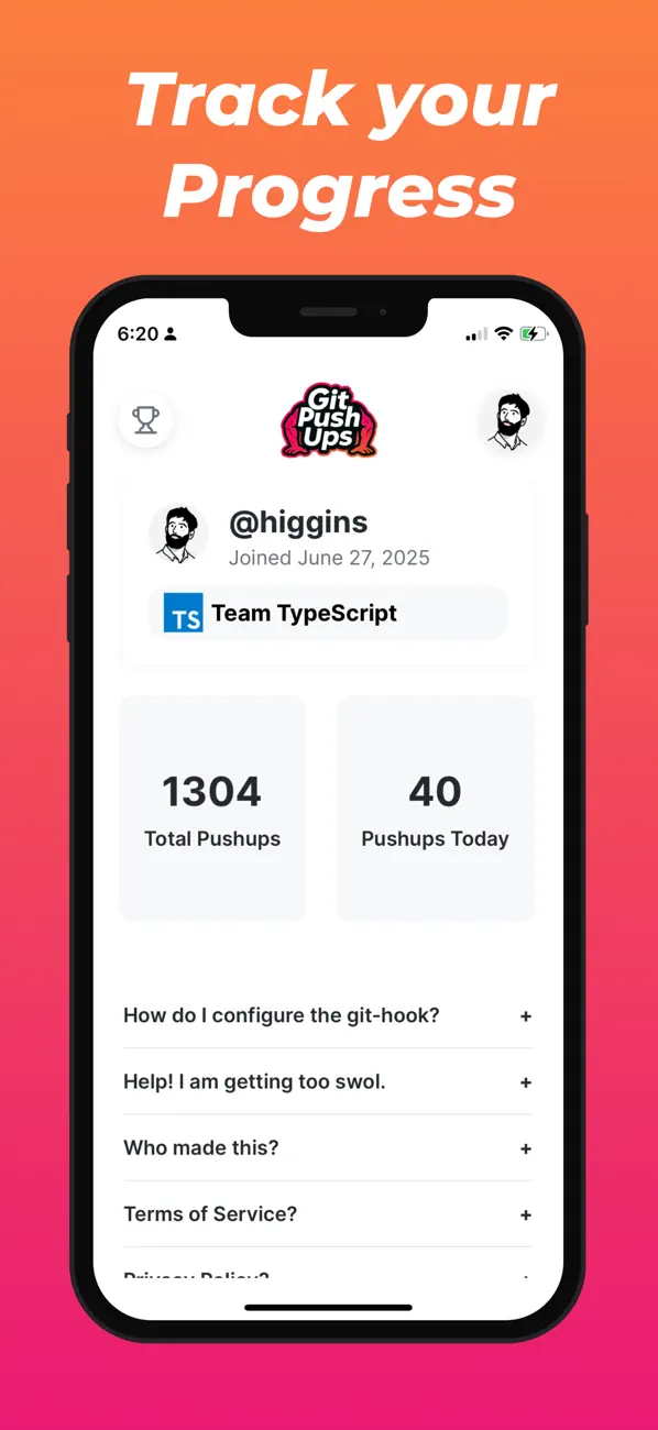 #4. Git Pushups (iOS) Von: MeMeTiMe