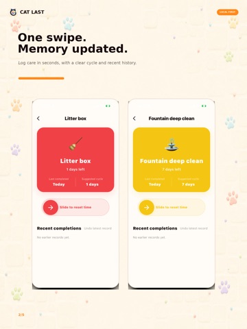 CAT LAST: Cat Care Tracker iPad screenshot