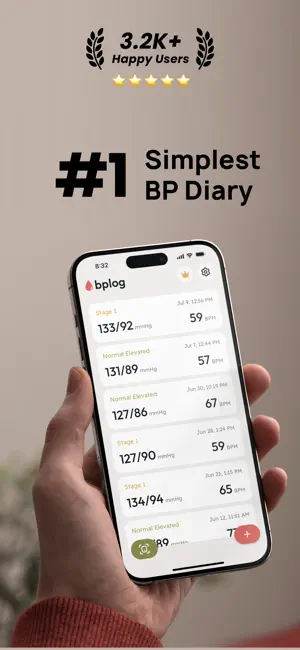 Blood Pressure Monitor : BPLog screenshot 1