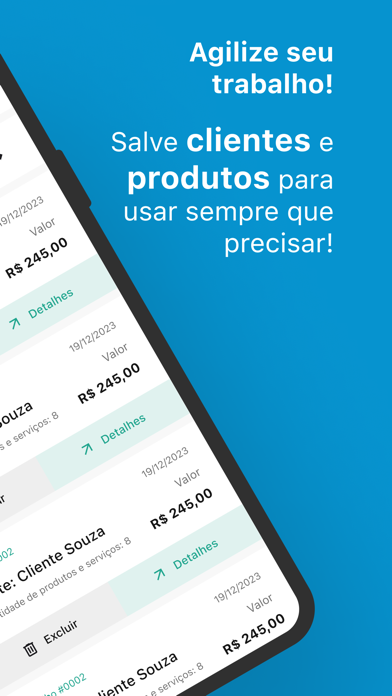 Recibo de Pagamento Orçamento Screenshot