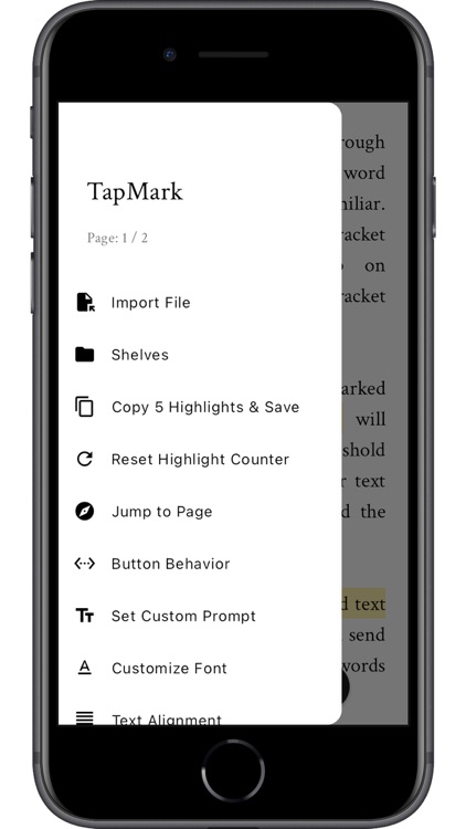 TapMark: One-Tap Word Marking