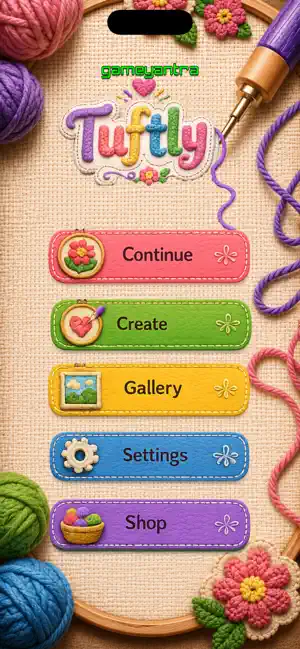 Tuftly: Cozy Tufting Art screenshot 1