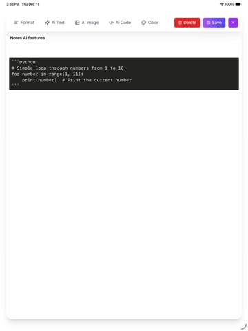 Notes Ai Pro iPad screenshot