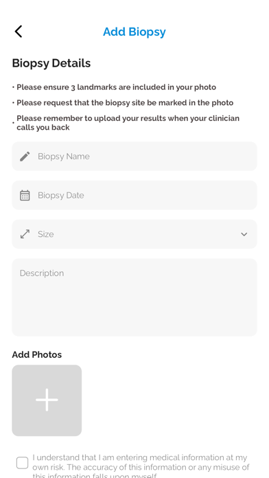 Skin Cancer Tracker Screenshot