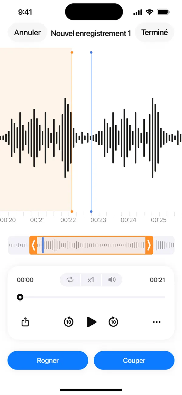Screenshot #3 pour Enregistreur vocal. Dictaphone