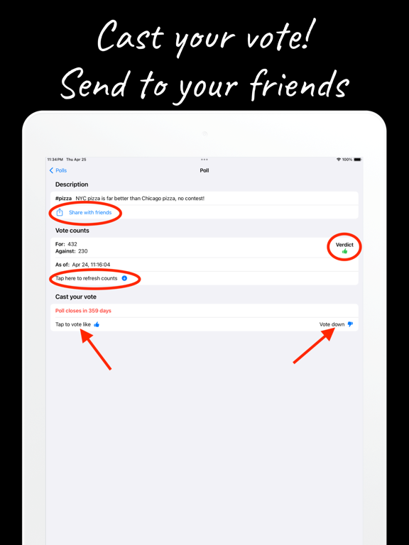 VoteMar iPad screenshot 2 - Productivity app