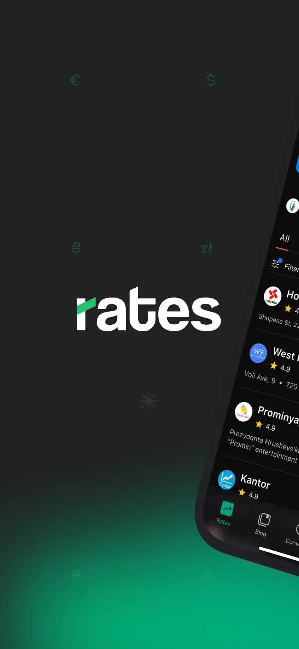 Screenshot #1 pour Rates: currency rates