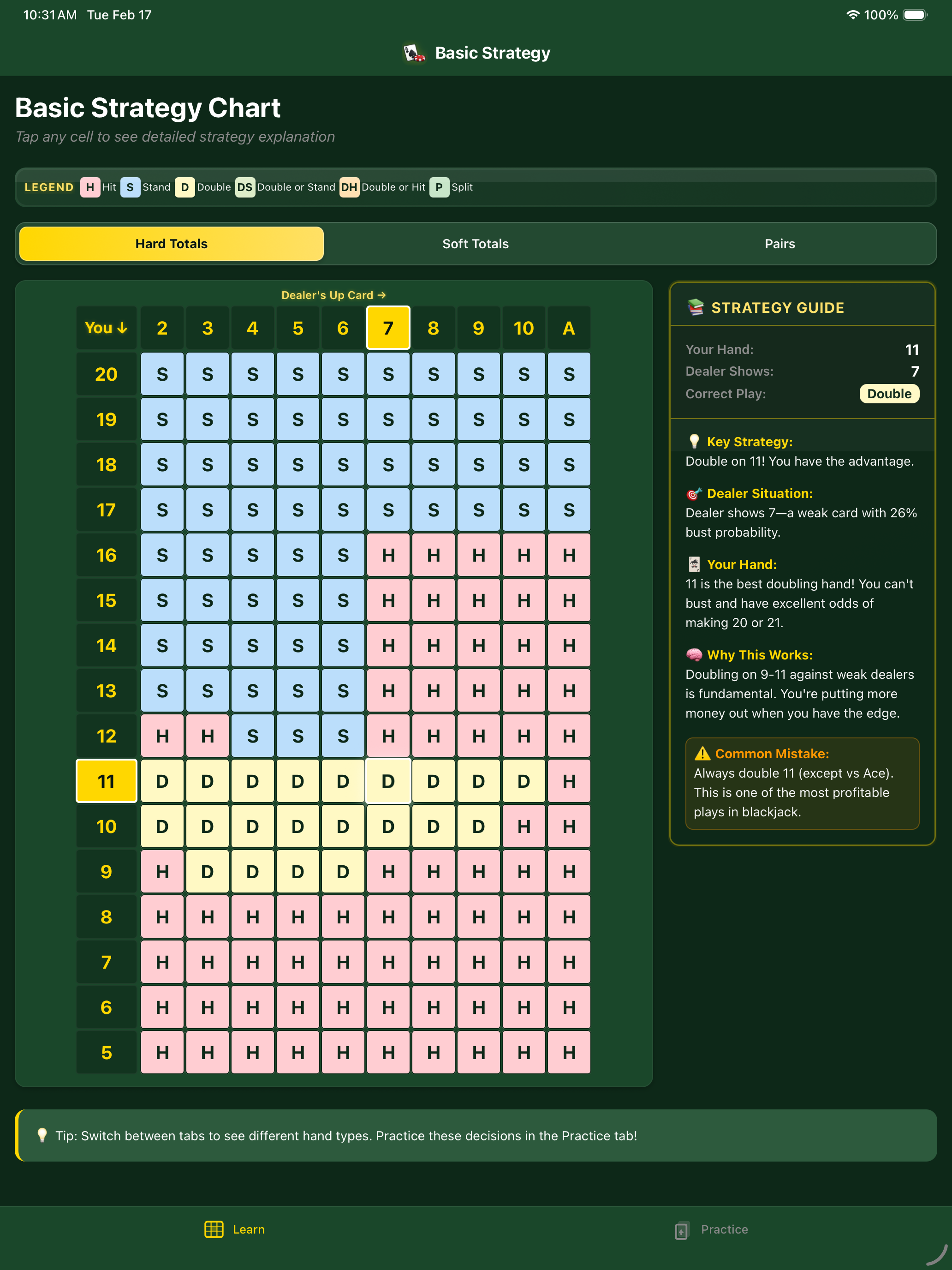 Basic Strategy Blackjack screenshot 7
