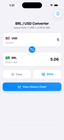 Dollar to Real: BRL Converter iPhone screenshot