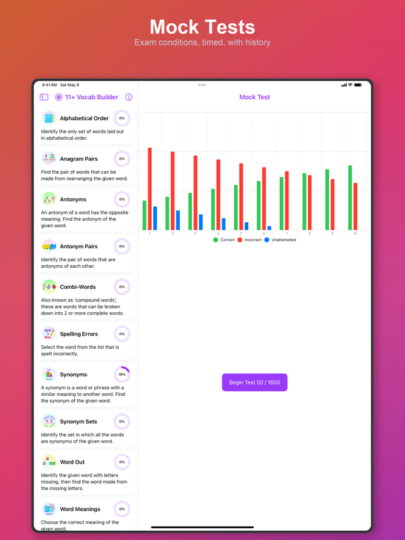 Screenshot #4 pour 11+ Vocabulary Builder LT